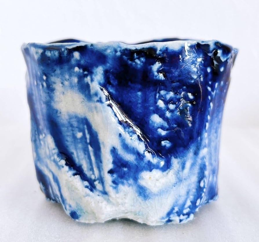 Amazon.co.jp: 山口真人 御深井ぐい呑 蜻蛉目2箇所 山型 御深井 美濃