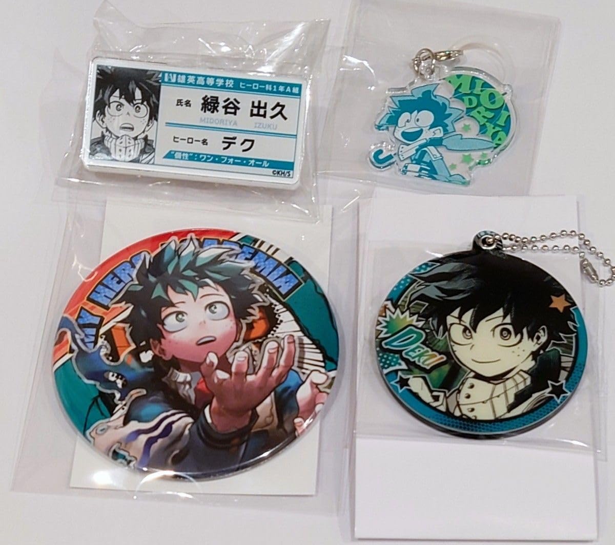 ヒロアカ 座れ！イス 缶バッジ 緑谷出久 グリッター