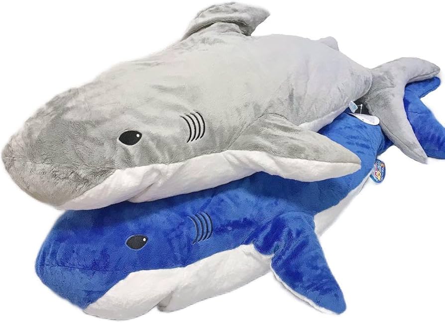 Amazon.co.jp: BIG!ガブっとサメ ぬいぐるみ3 青 ブルー 鮫 シャーク