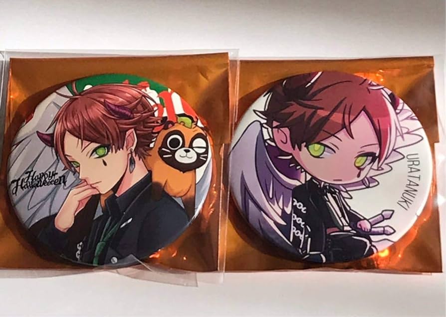 うらたぬき 浦島坂田船 バドモン 缶バッジ ハロウィン ハロパ