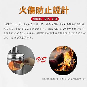 Amazon.co.jp: 焼却炉 家庭用 無煙 大型耐熱煙突 耐蝕性 ドラム缶焼却