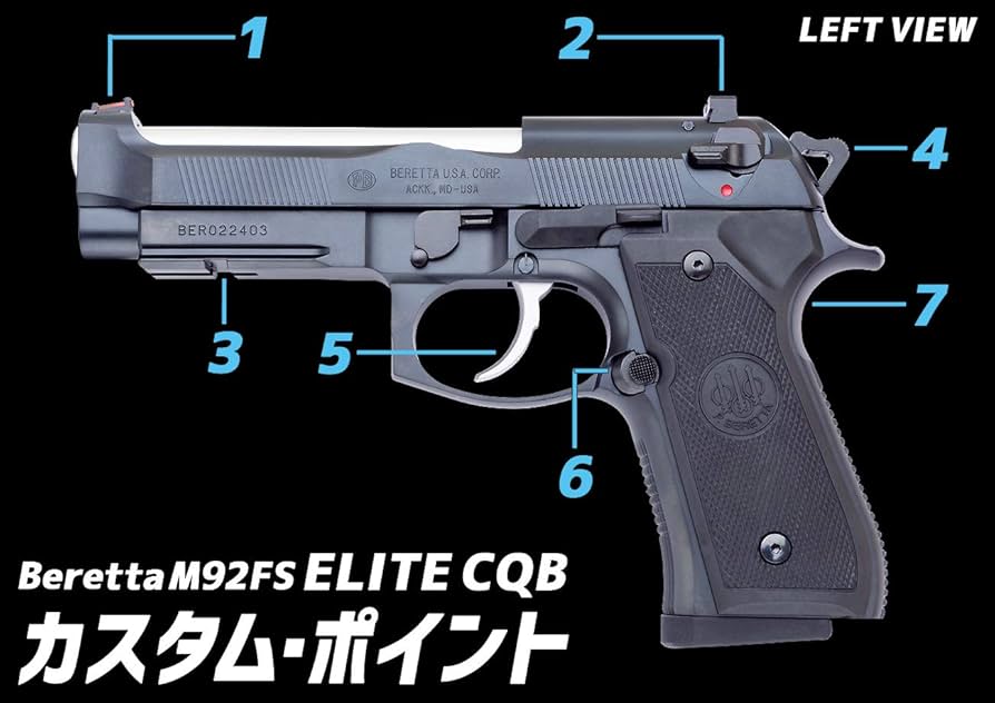 未使用 WA ベレッタ M92FS エリートCQB ガンブラック G10グリップ 未