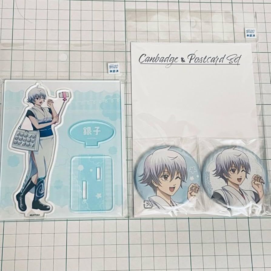 銀魂 ロング缶バッジ 坂田銀時 収納ケース セット 銀魂 ロング缶バッジ