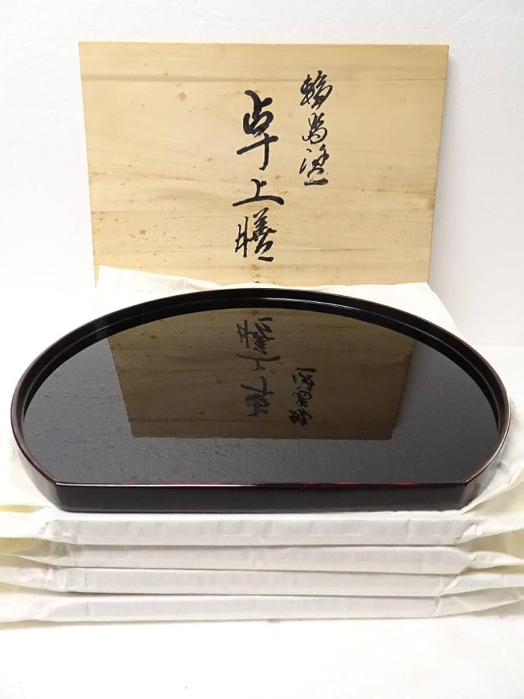 半月盆 輪島塗 五島屋 卓上膳 7客 半月盆輪島塗五島屋卓上膳