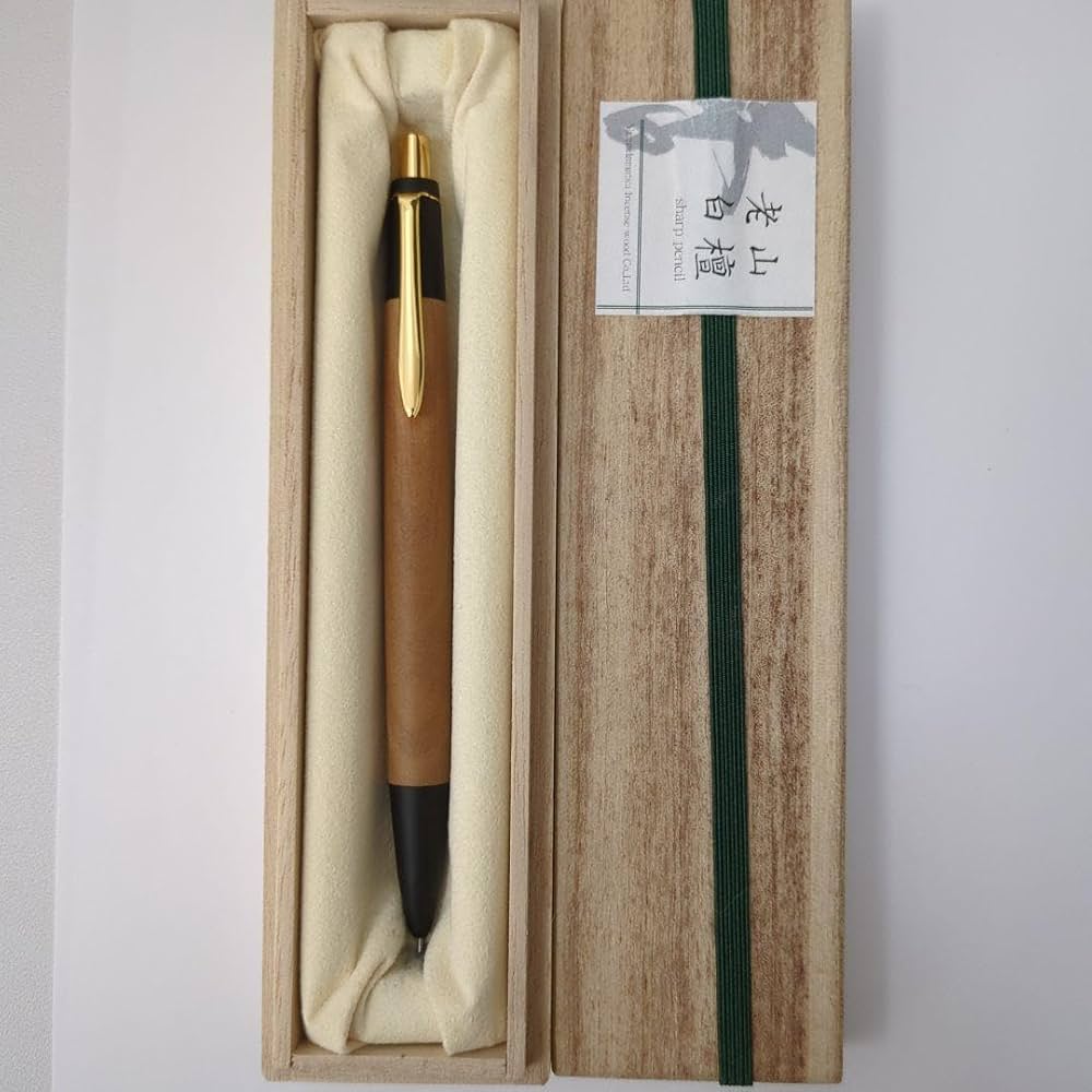 野原工芸×山田松香木店 老山白檀 新型 スリムボールペン ア