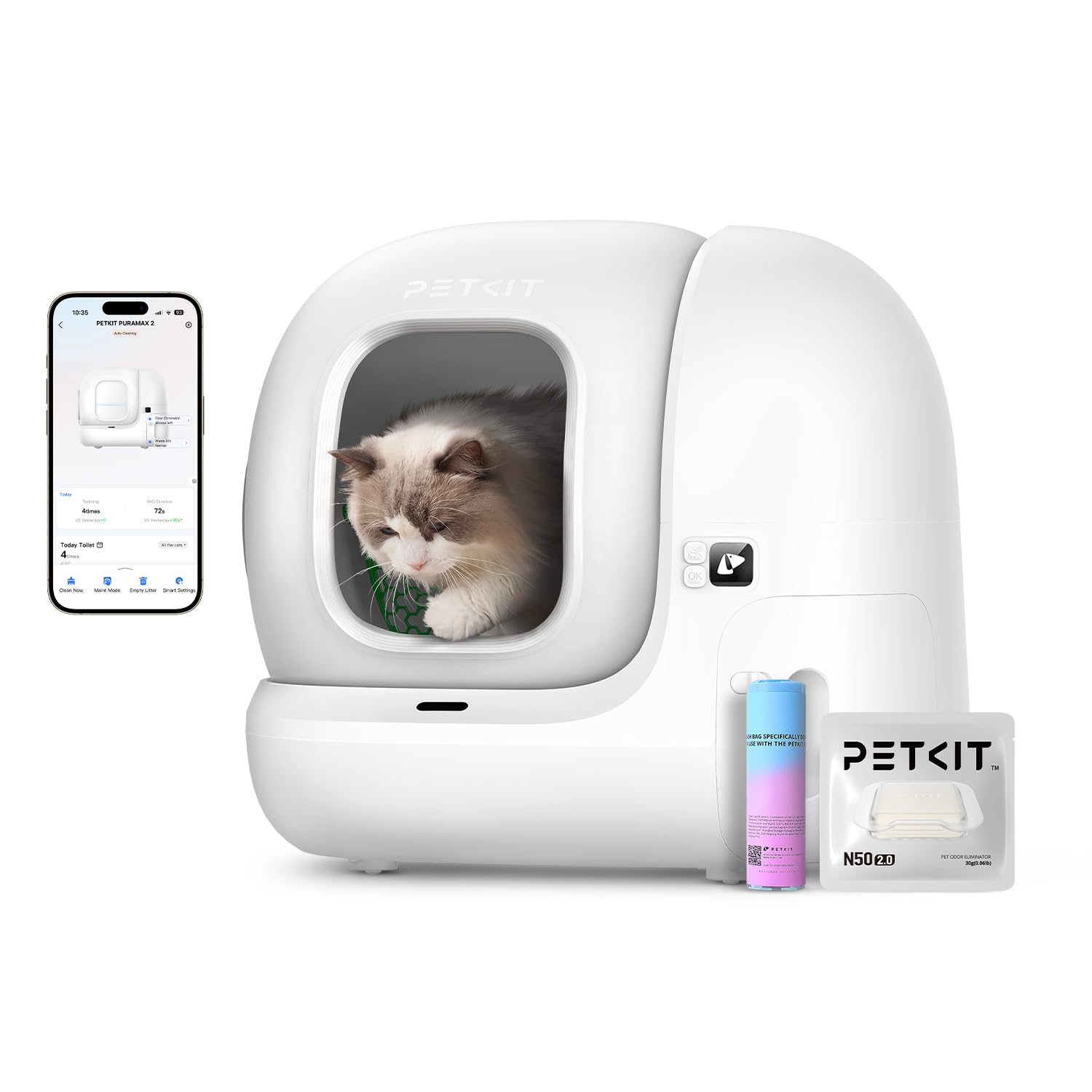 Amazon | PETKIT 猫 トイレ 自動トイレ オシッコが漏れない