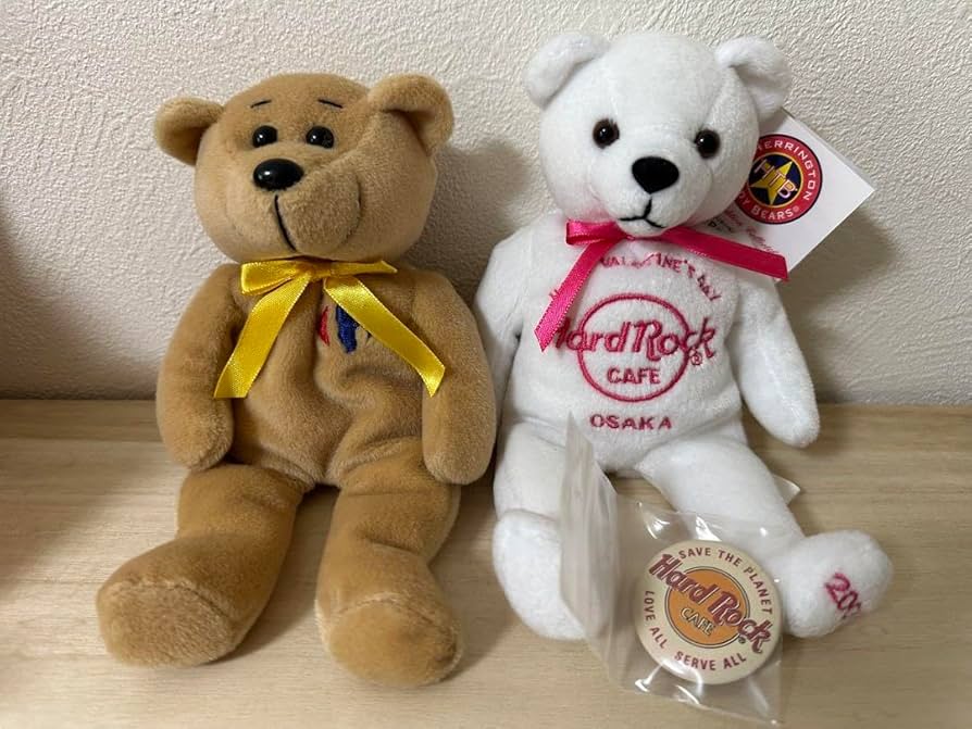 Amazon.co.jp: カルフール ハードロックカフェ ベア ぬいぐるみセット