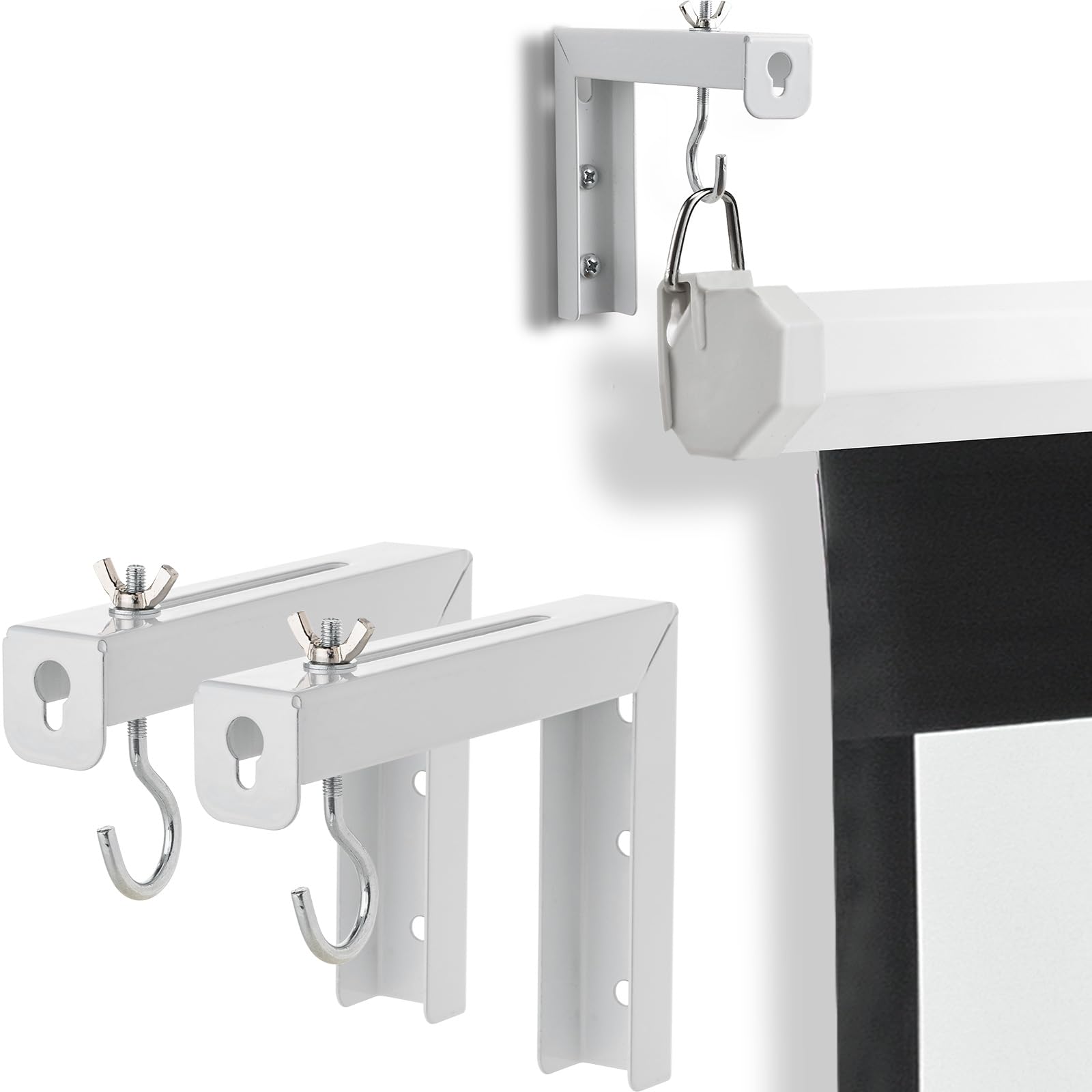 Amazon | イーサプライ スクリーン吊り下げ金具 天井 壁掛け