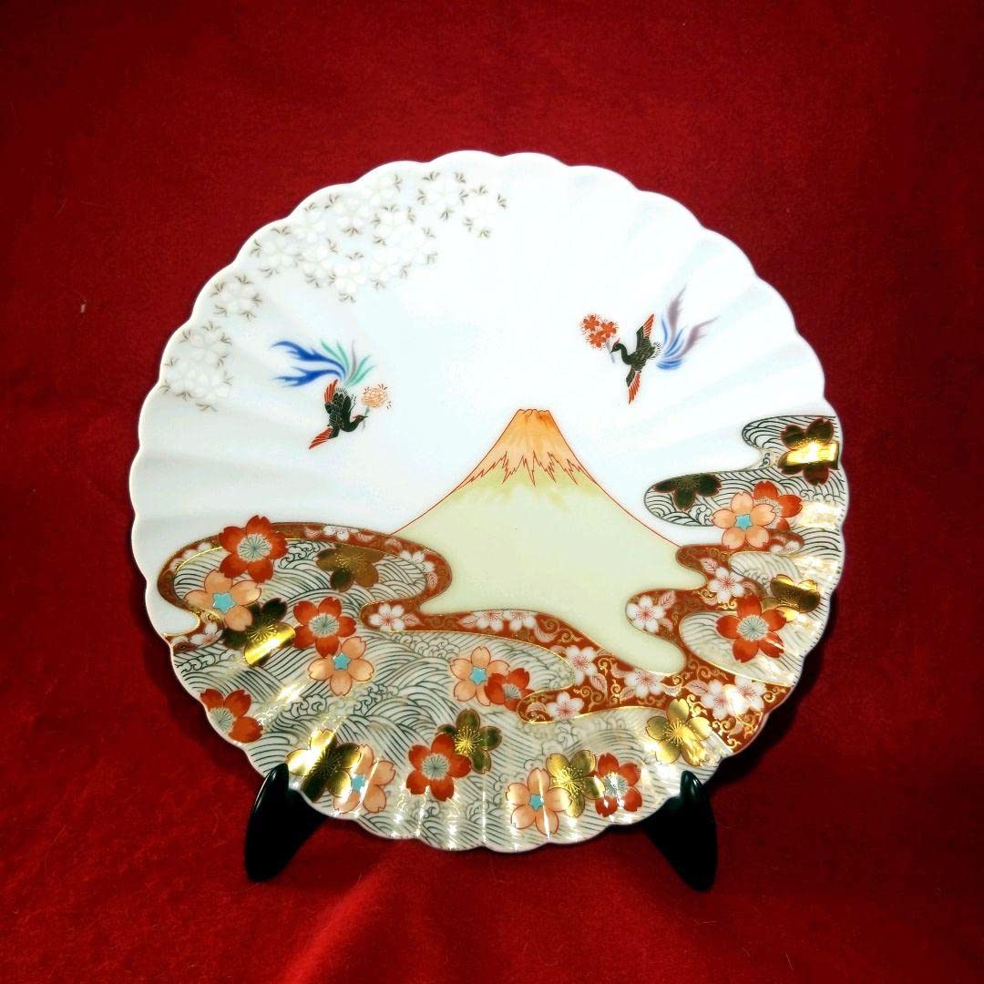 陶器 大深鉢(大) 荒波に獅子・牡丹・鳳凰 色絵 二重鉢揃い Ab-318 陶器