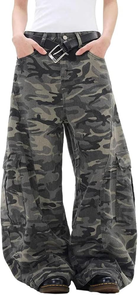 Amazon | [GUREITOJP] バギージーンズ メンズ デニムパンツ 迷彩柄