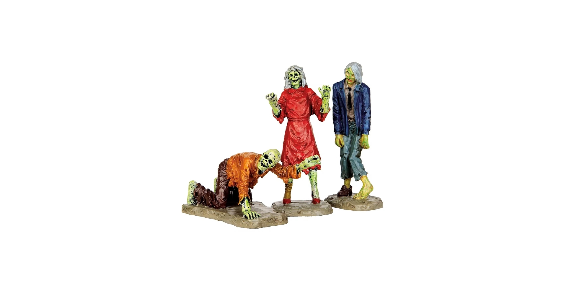 Amazon.com: Lemax Spooky Town Collection Walking Zombies, Set of 3