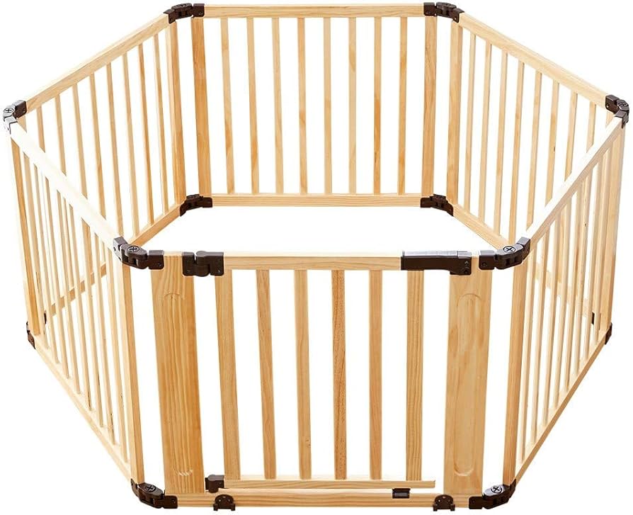 Amazon.co.jp: たためる木製サークル フレックス DX 扉付き6枚パネル