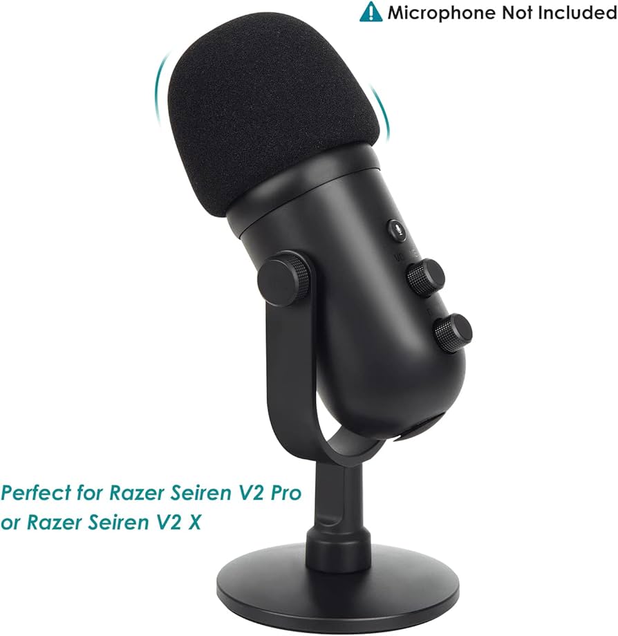 Amazon.com: Seiren V2 X Foam Cover or Razer Seiren V2 Pro Mic Pop