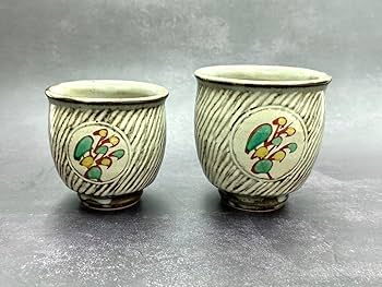 島岡達三益子焼竹文中皿六枚象嵌赤絵組皿箱入り18cm 人間国宝