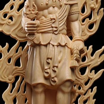 Amazon.co.jp: 修縁堂仏教美術品 大迫力 不動明王 立像 不動明王像
