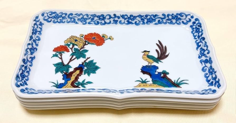 古九谷焼【骨董品/幕末】希少 色絵 山水花紋 深皿 深鉢 青九谷 古美術