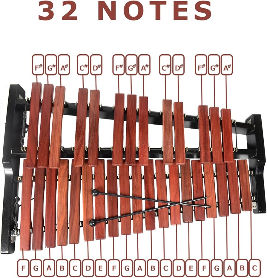 Amazon | ENNBOM 木琴 32音 専用スタンドセット マレット付き | 木琴