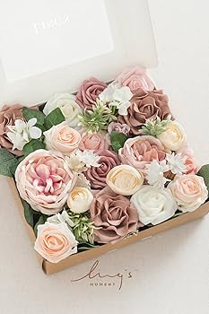 Amazon.com: Ling's moment Fake Flowers Box, Faux Artificial