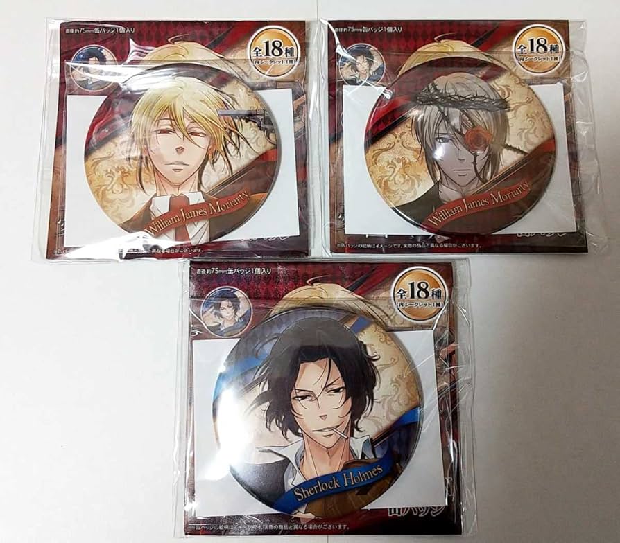 サイン色紙角缶バッジ 憂国のモリアーティ ポストカードセットb 未開封