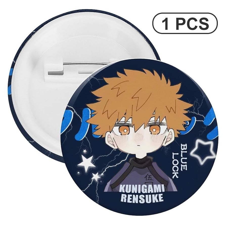 ブルーロック展 ブルロ 國神錬介 缶バッジ48点セット痛バッグ ブルー