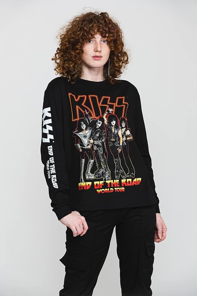 Amazon.com: Kiss T Shirt End Of The Road Tour Band Logo Official