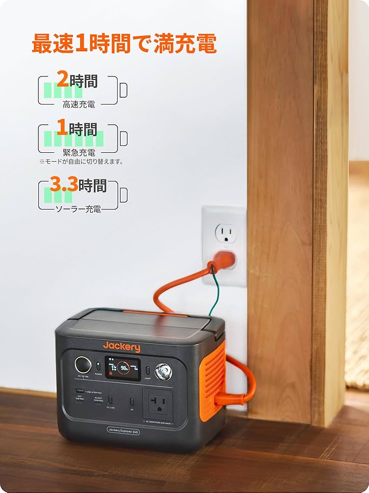 Amazon.co.jp: Jackery (ジャクリ) ポータブル電源 240 New 256Wh リン