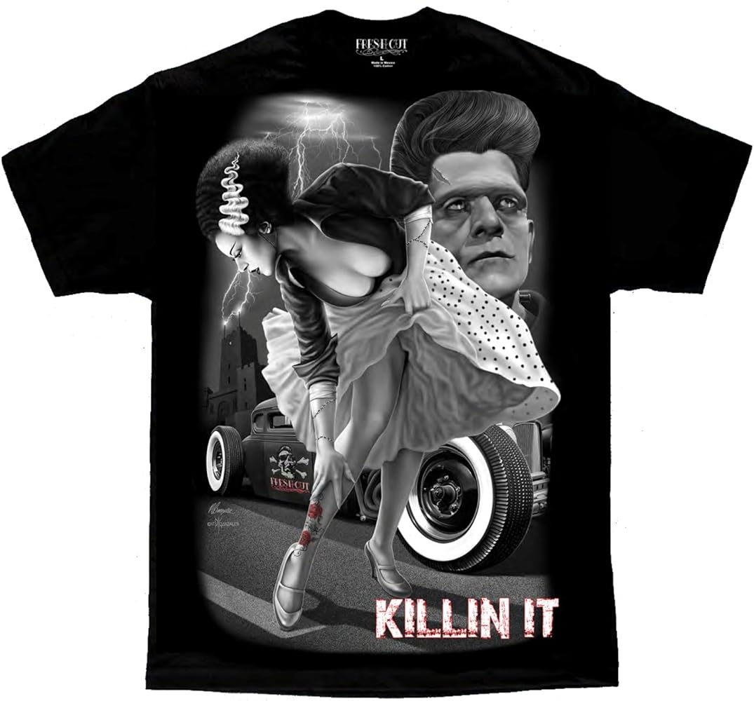 Amazon.com: Bride of Frankenstein Rockabilly Pinup Tattoo David