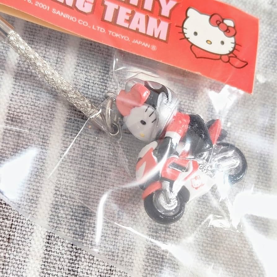 ハローキティ 根付ストラップ バイク サーキット限定 2002年 ハロー