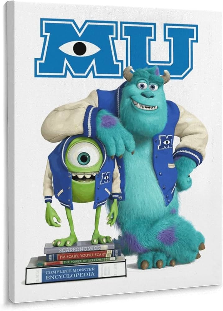 ♥️ディズニーモンスターズインク 木製アートパネル サリー、マイク