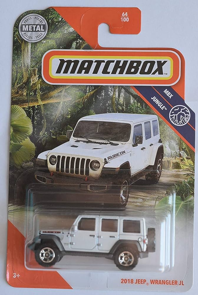 Amazon | Matchbox 2018 Jeep Wrangler JL [Rubicon] 64/100 パール
