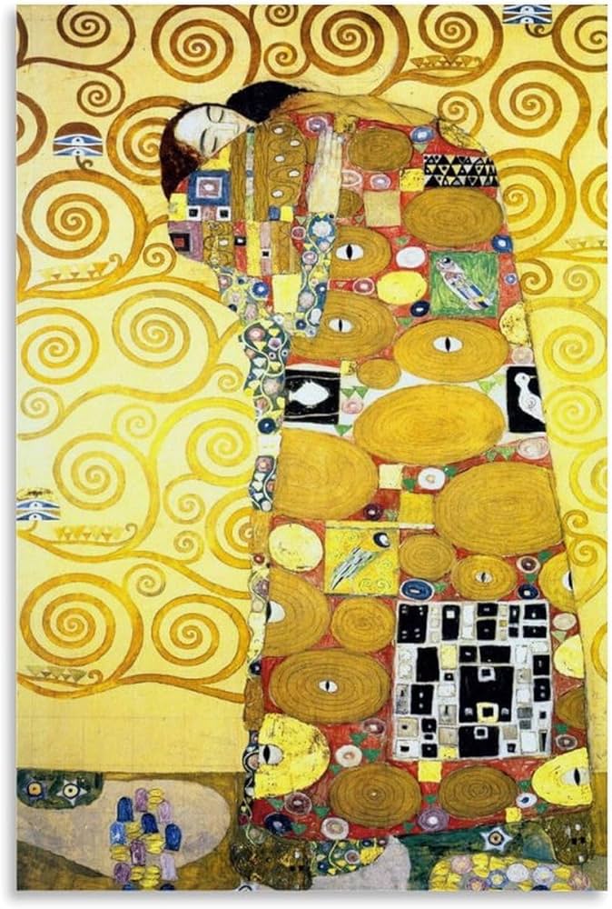 Amazon.co.jp: グスタフ・クリムト「抱擁 II」ポスター「抱擁」が描か