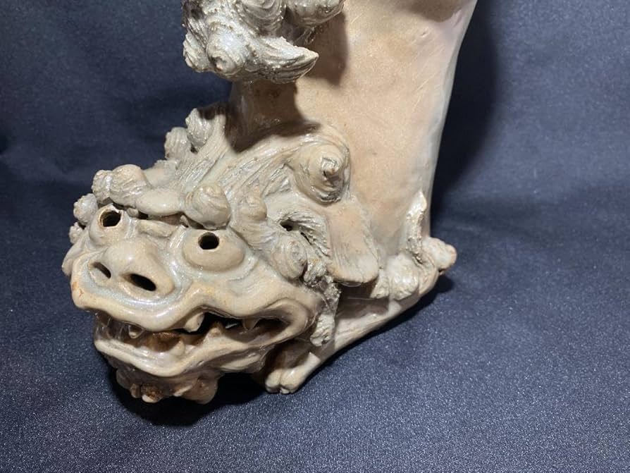 萩焼 獅子 置物（青磁／逆さ獅子／飛び獅子）