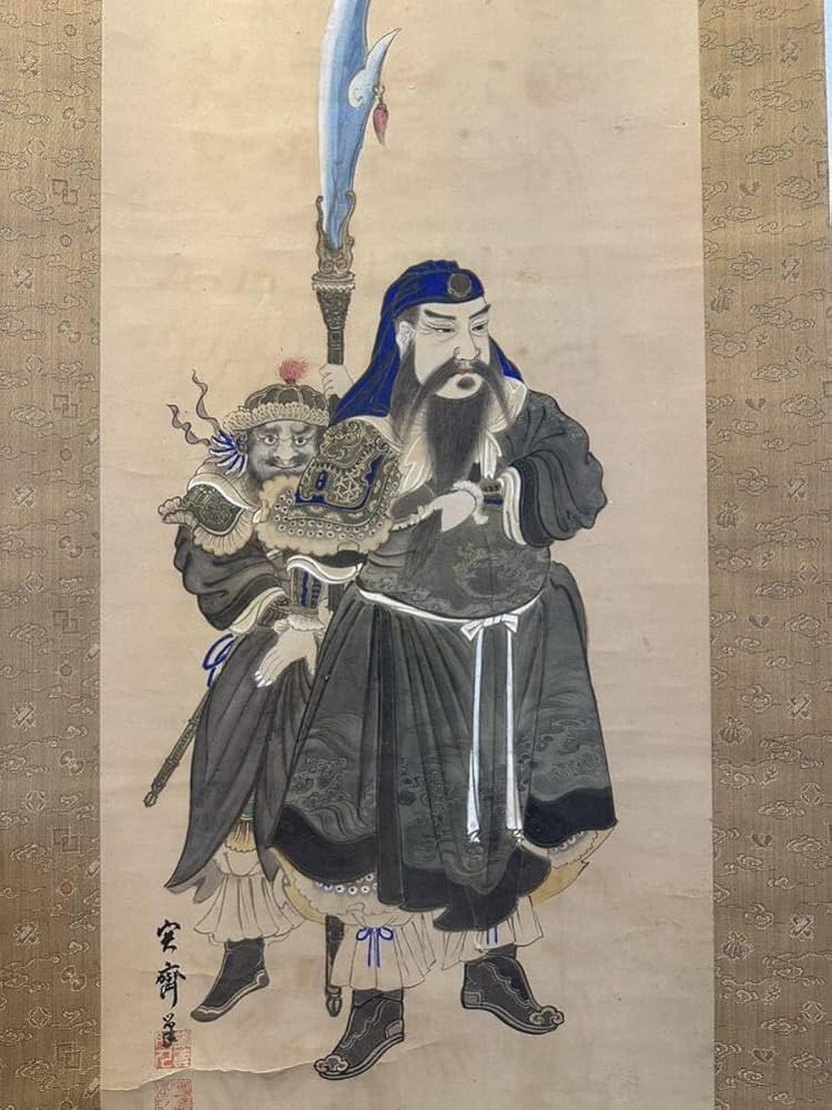 日本時代肉筆掛け軸その11※激安骨董品中国古美術古董品 X176