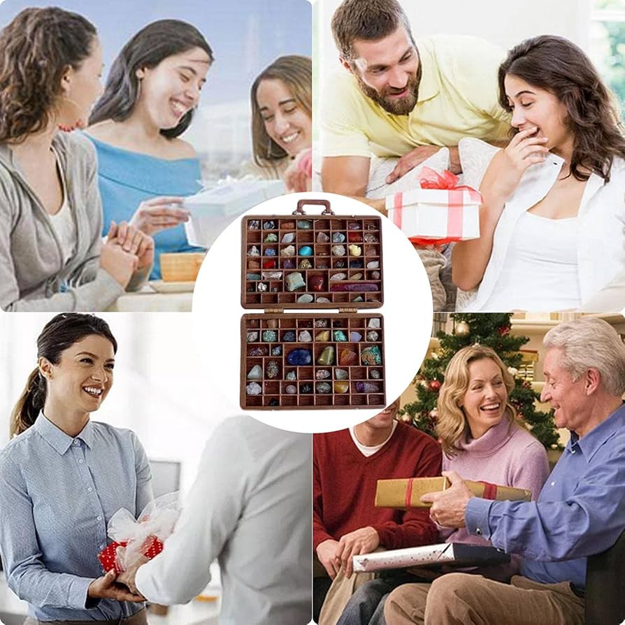 Amazon.co.jp: 5 宝石収納ボックス - 写真 スーツケースの中の石の