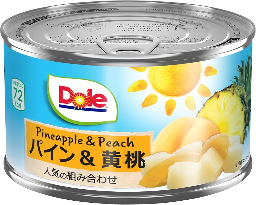 Amazon | ドール 缶詰 パイン＆黄桃 227gx24個 Dole | Dole | フルーツ