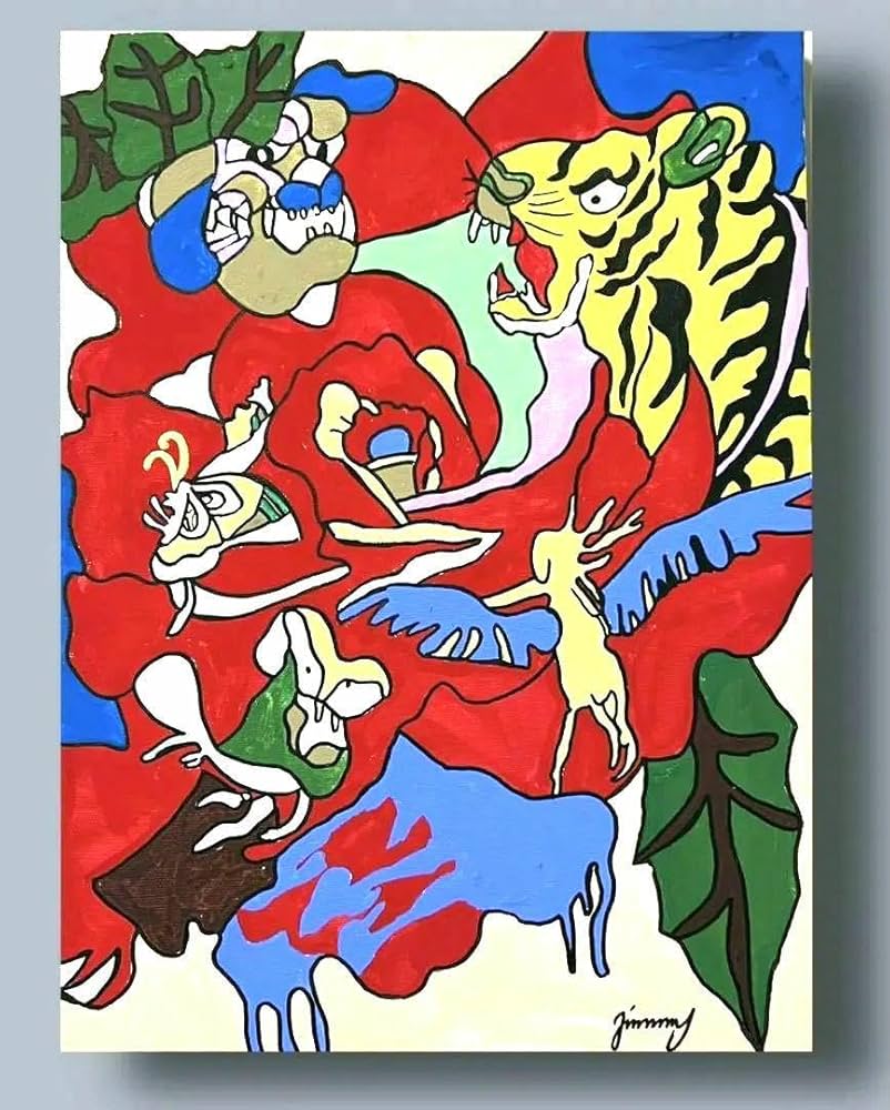 セール中 【P10号】ジミー大西 手描き油彩 肉筆画 コレクション出品