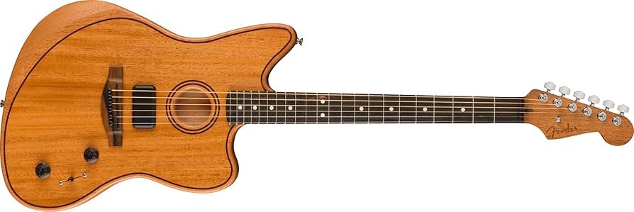 Amazon.com: Fender American Acoustasonic Jazzmaster All-Mahogany