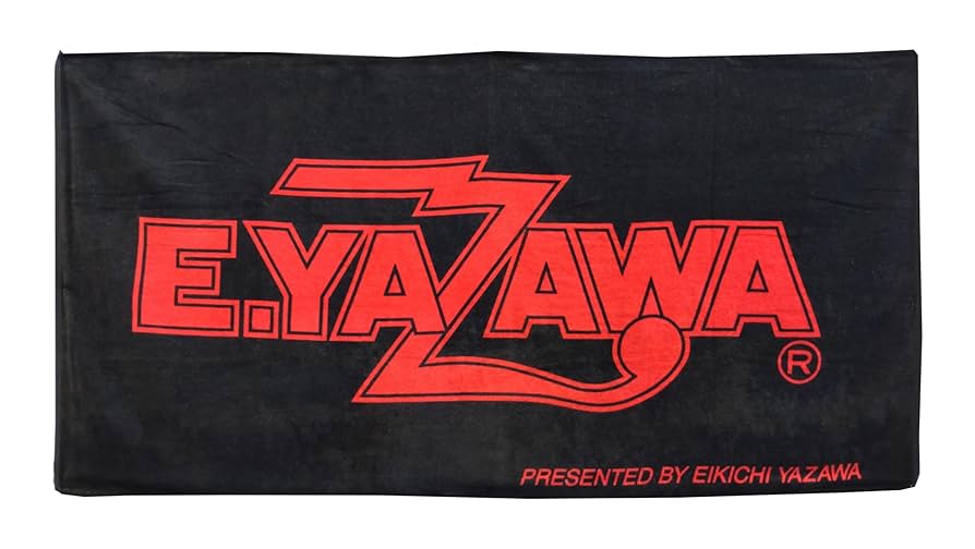 矢沢永吉 スペシャルビーチタオル YAZAWA (ロゴ)ブラック/レッド