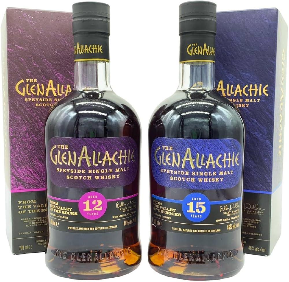 Amazon.co.jp: [2本セット 旧ボトル] グレンアラヒー 12年 46度 ＆ 15