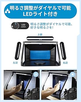 Amazon | Anesty 塗装ブース 2基フアン LED照明 スプレーブース 明るさ