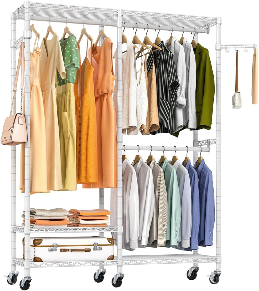 2772-シルバー 重量用2段ハンガーラック シルバー #2772-シルバー 重量