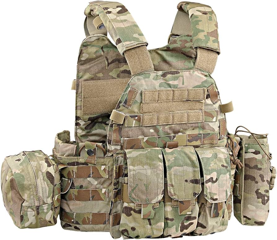 Amazon | EMERSON LBT6094Aスタイル プレートキャリア 3ポーチ付