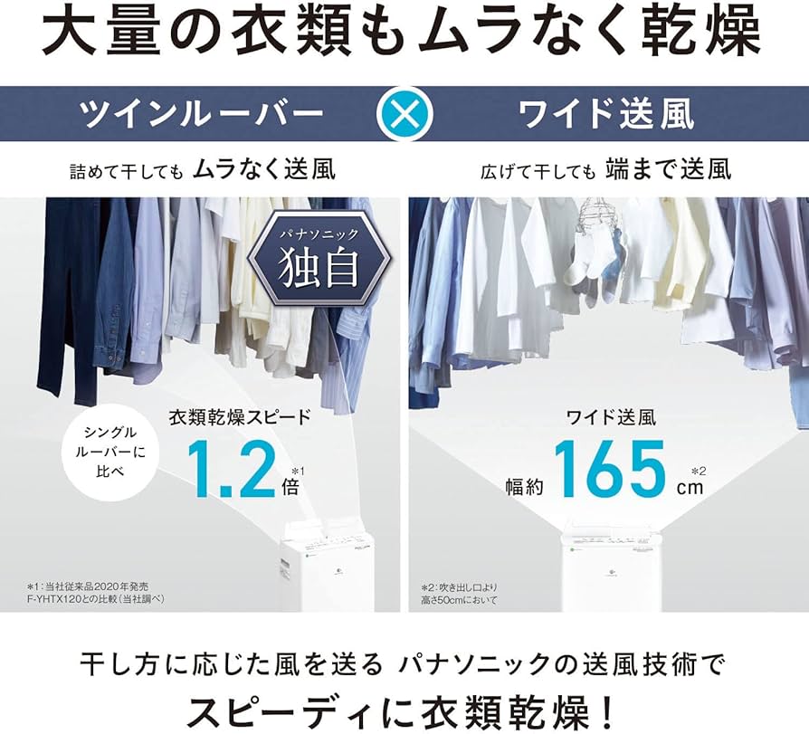 Amazon | パナソニック 衣類乾燥除湿機 クリスタルホワイト F-YHVX120