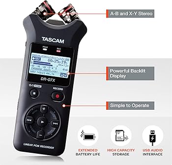 Amazon.com: Tascam DR-07X Stereo Handheld Digital Audio Portable