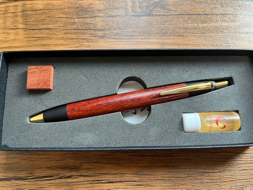 野原工芸 花梨紅白 特上杢 スタンダード ボールペン