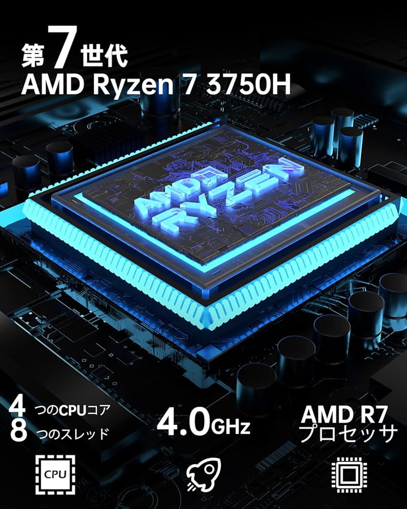Amazon.co.jp: SkyBarium AMD Ryzen 7 3750H ミニ PC with Windows 11