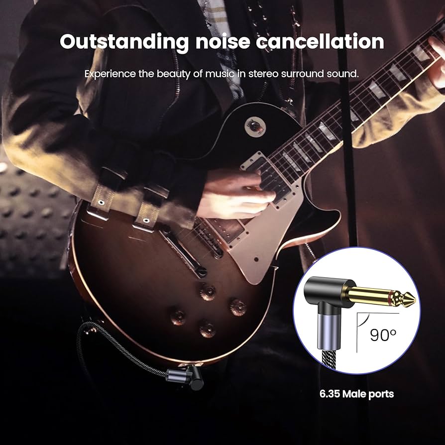 Amazon.co.jp: MOSWAGシールドケーブル、1/4インチ直角～ストレート