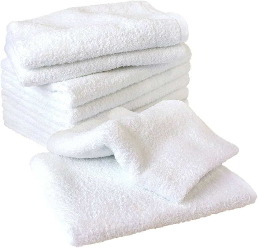 Amazon｜日本製 タオル フェイスタオル 10枚セット 34×90cm ホワイト
