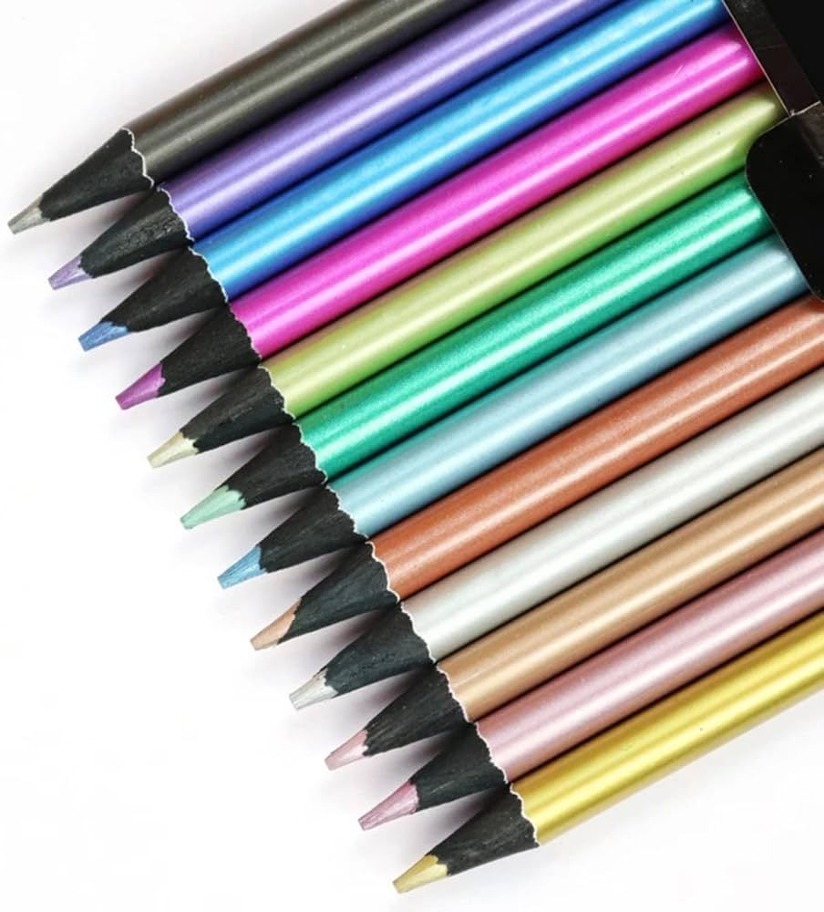 Amazon | Copeflap 色えんぴつ メタリック 色鉛筆 メタリックカラー