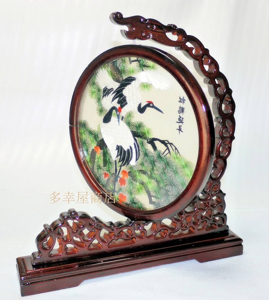 蘇州工芸両面刺繍飾衝立 蘇州工芸両面刺繍飾衝立 Amazon.co.jp: 刺繍、